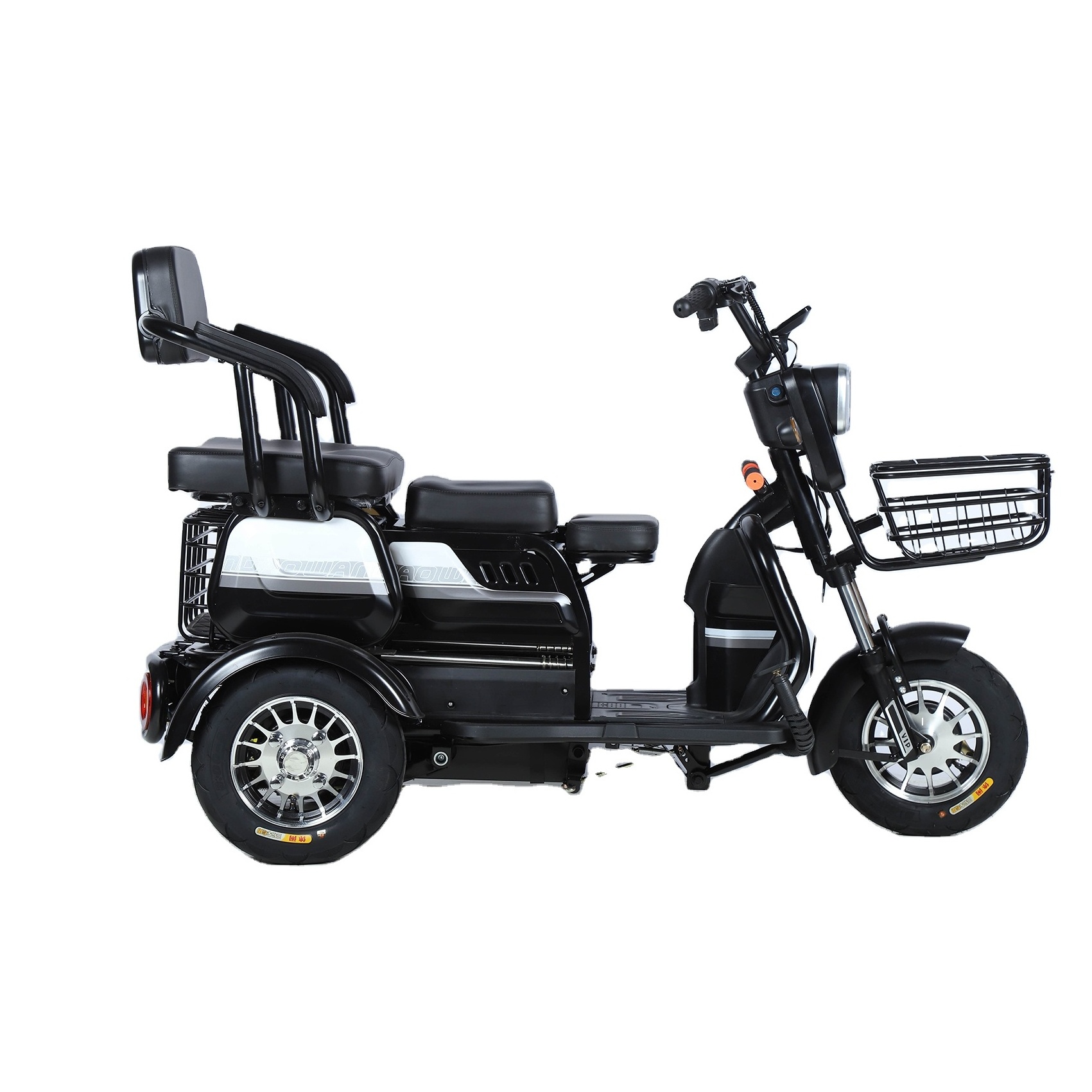 China factory wholesale three wheel electric tricycle 60v 650w/1000w fat tire for family travel dual battery electric tricycle