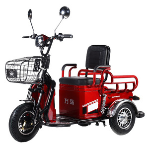 3.00-8 Vacuum tires Safe manned back seat highlight headlights Electric tricycle with rear seat