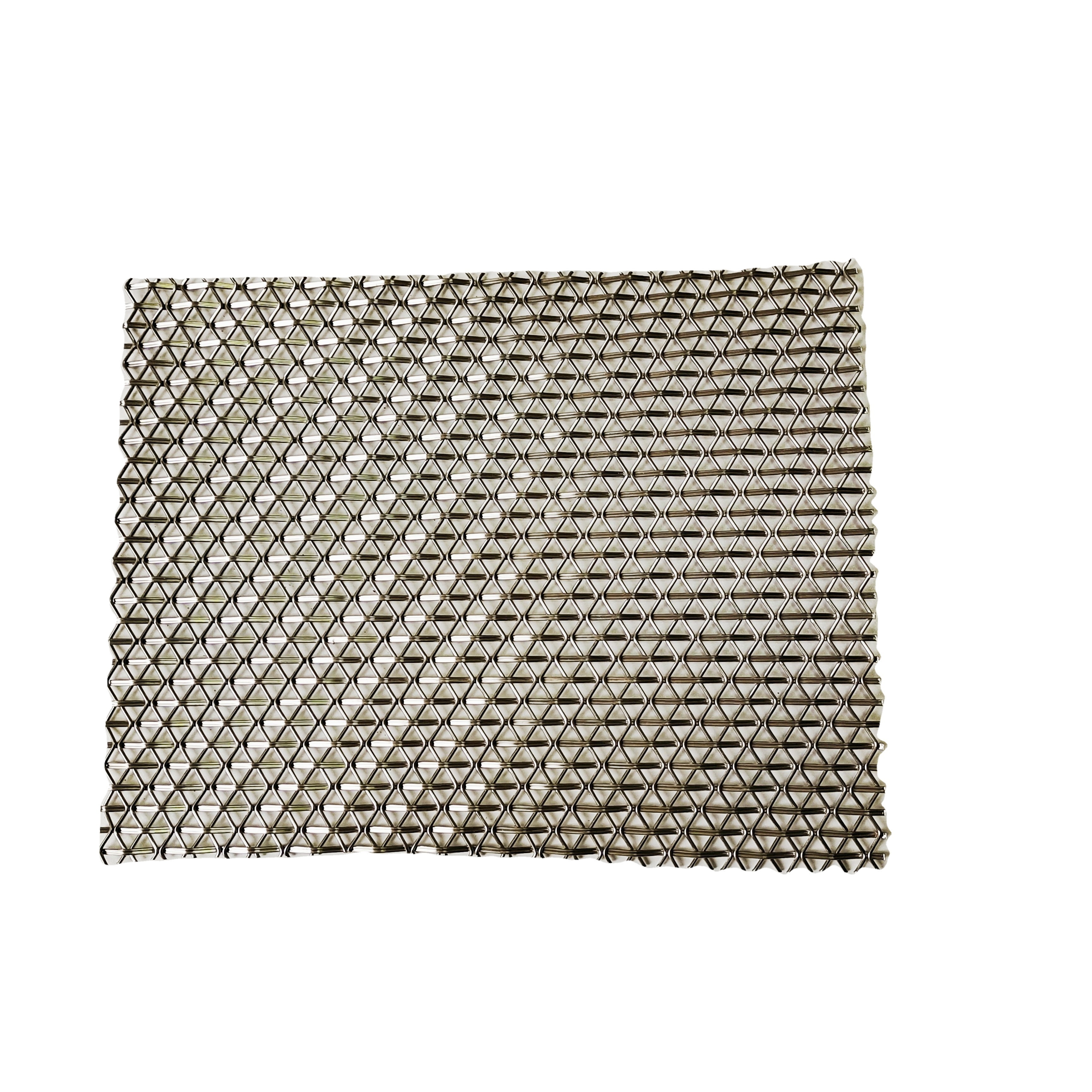 Flat Metal Furniture Screen Single Crimp Grille Finish Decorative Woven Wire Mesh panels metal mesh for kitchen cabinets