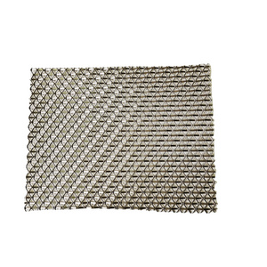 Flat Metal Furniture Screen Single Crimp Grille Finish Decorative Woven Wire Mesh panels metal mesh for kitchen cabinets