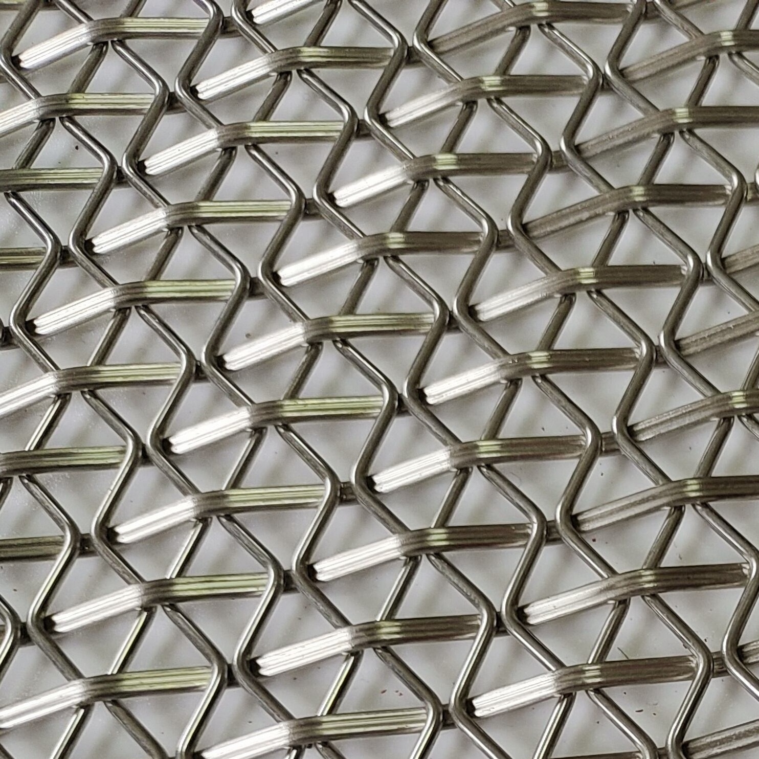 Flat Metal Furniture Screen Single Crimp Grille Finish Decorative Woven Wire Mesh panels metal mesh for kitchen cabinets