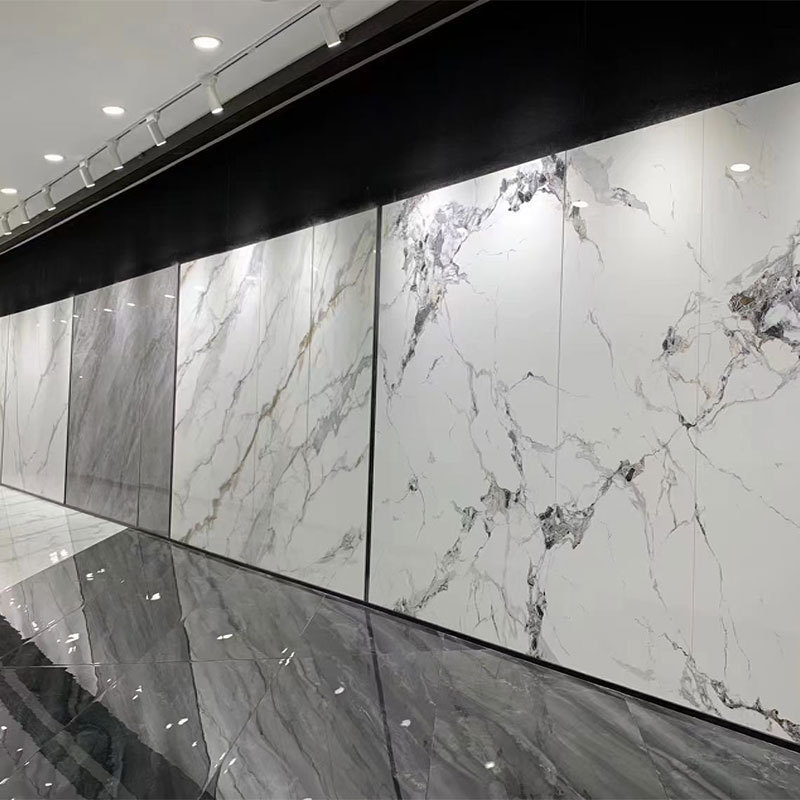 modern high glossy PVC Bamboo charcoal indoor Living room  TV wall corporation decorative Marble uv wall panel