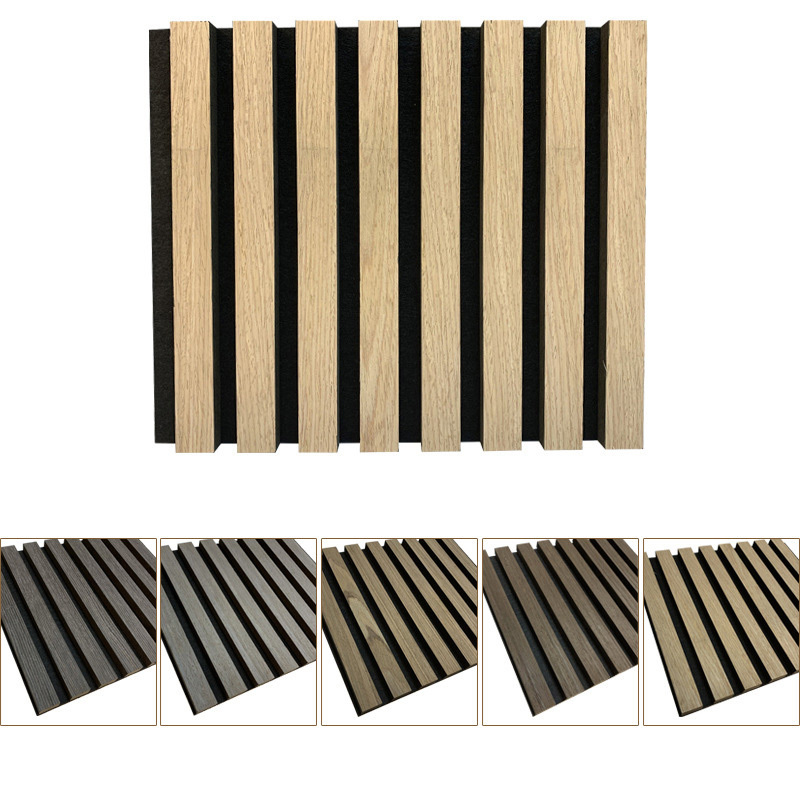 Best Popular 3D Wooden Acoustic Slats Panel Polyester Fiber Acoustic Panels felt wall panels Ceiling Akupanel music halls Studio