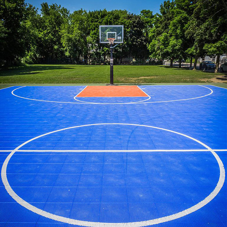 Wholesale pp Removable Outdoor backyard basketball court Suspended interlocking garage skating floor plastic tiles