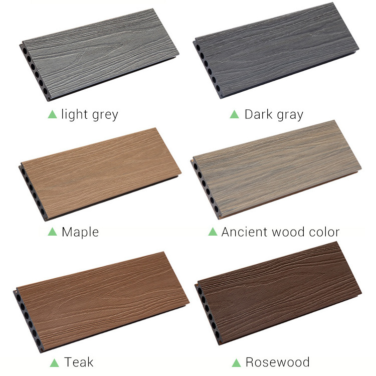 Hollow/solid Waterproof WPC Tiles outdoor decking composite decking for outdoor project