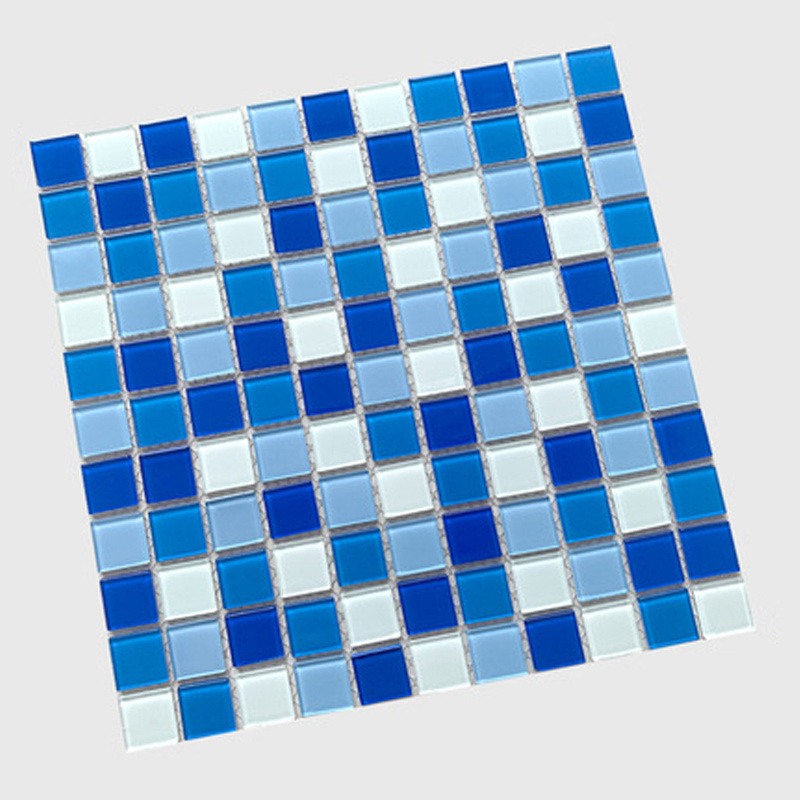 Kitchen Bathroom Swimming Pool Wholesale China Blue Luminous Fluorescent non slip Glazed Glow  Porcelain Ceramic Mosaic Tiles