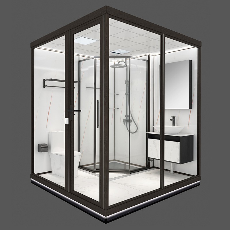 With toilet Prefab Fast Delivery Portable Bathroom Pods Modular Bathroom All-in-one Shower Room  Integrated bathroom Shower Room