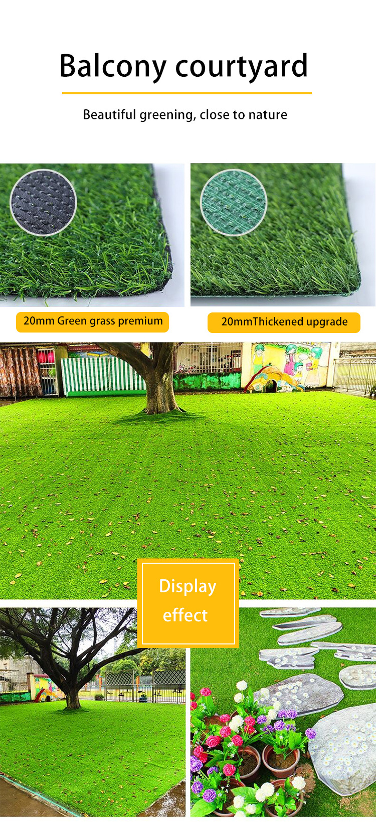 Landscaping Outdoor Play Grass Carpet Natural Grass/Sports Artificial Grass For Garden Indoor