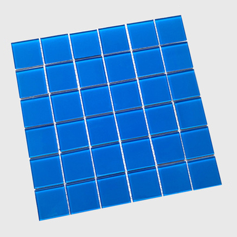 Kitchen Bathroom Swimming Pool Wholesale China Blue Luminous Fluorescent non slip Glazed Glow  Porcelain Ceramic Mosaic Tiles