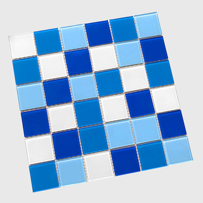 Kitchen Bathroom Swimming Pool Wholesale China Blue Luminous Fluorescent non slip Glazed Glow  Porcelain Ceramic Mosaic Tiles