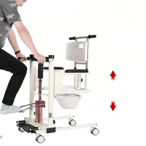 Hydraulic patient transfer wheelchair with toilet transfer toilet disabled shower wheelchair toilet chair