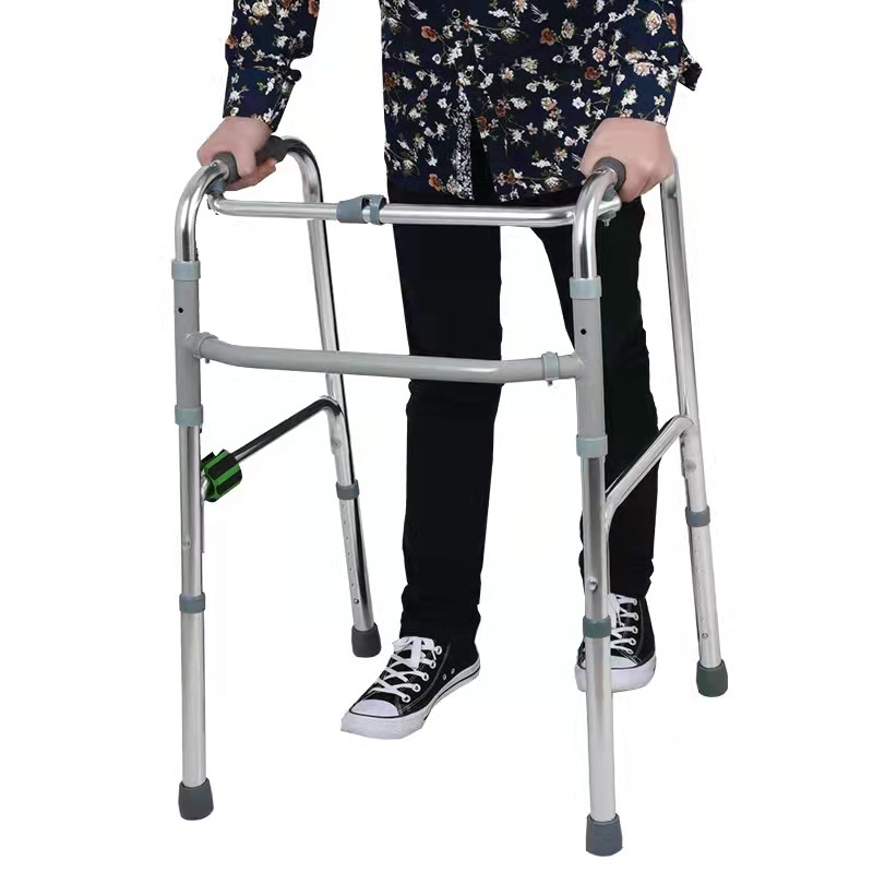 Aluminum alloy disabled folding walker four-legged walker