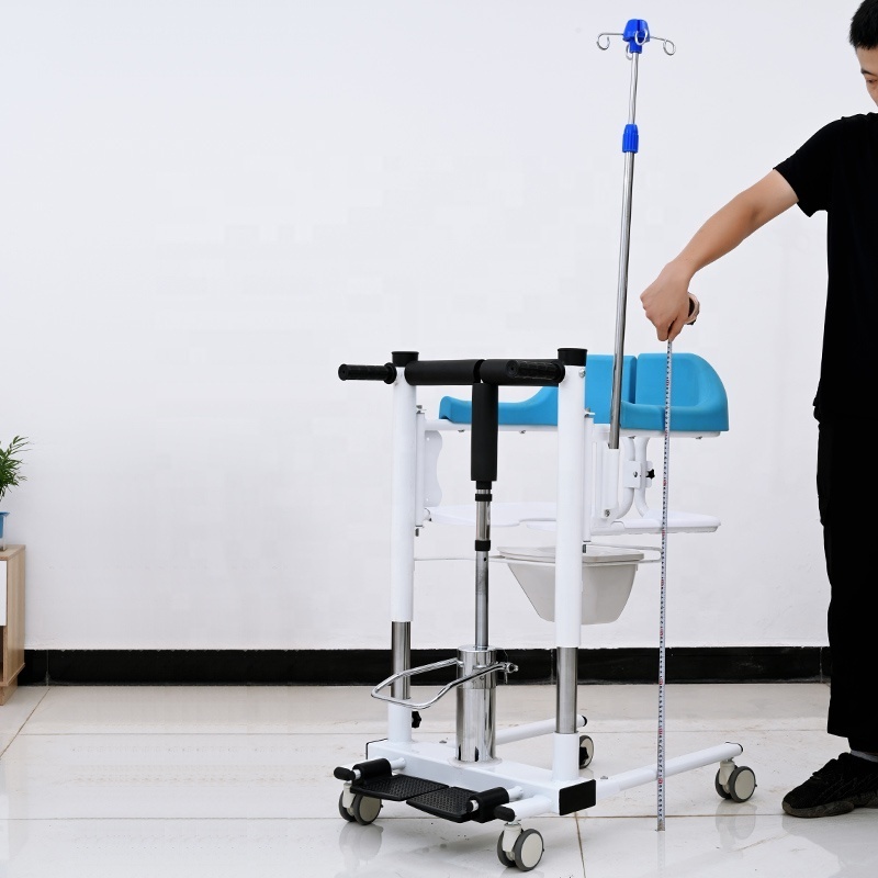 Wholesale Medical Portable Elderly Toilet Mobile Wheelchair Nursing Patient Hydraulic Lift Transfer Chair