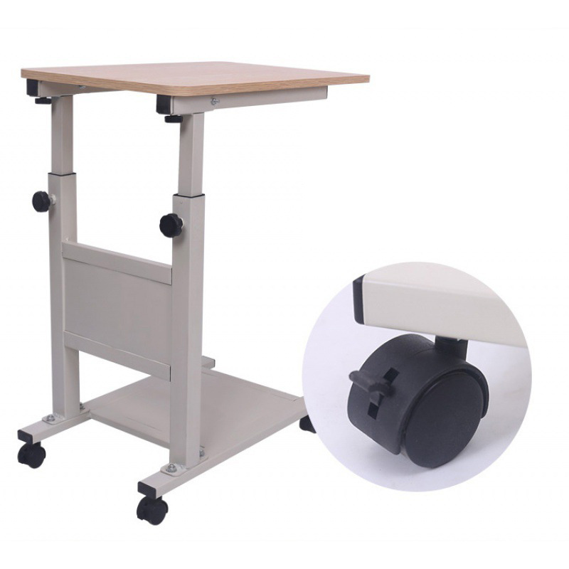 Home Adjustable Folding Portable Lifting Swivel Bedside Table