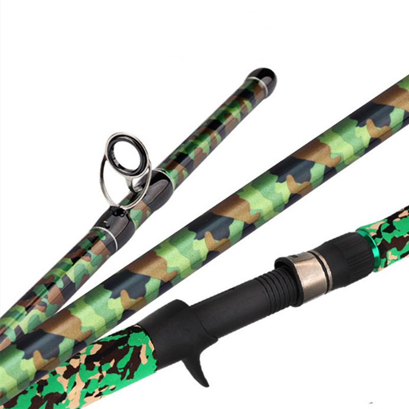 Wholesale saltwater deep sea 2 section foam handle reel set and rotary hollow carbon fiber fishing rod