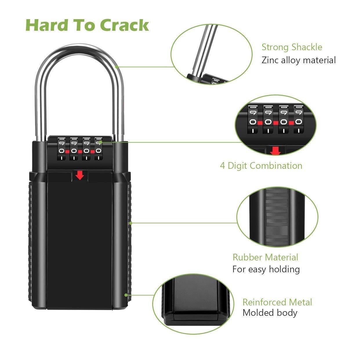 Portable Coded Car Keys Storage Real Estate Combination Key Lock Box