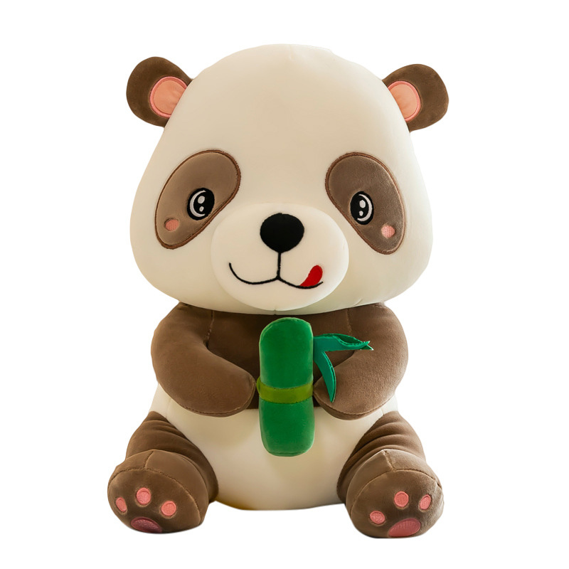 High-quality Stuffed Panda with Bamboo Plush Doll Wholesale Animal Plush Toy for Kids Custom Panda with Bamboo Stuffed Plush Toy