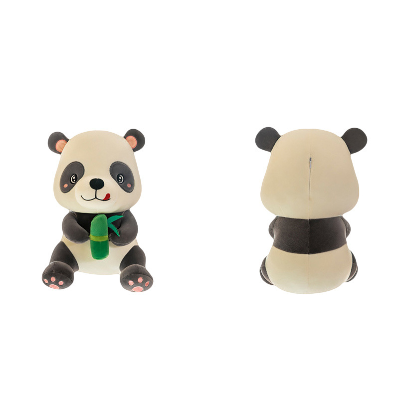 High-quality Stuffed Panda with Bamboo Plush Doll Wholesale Animal Plush Toy for Kids Custom Panda with Bamboo Stuffed Plush Toy