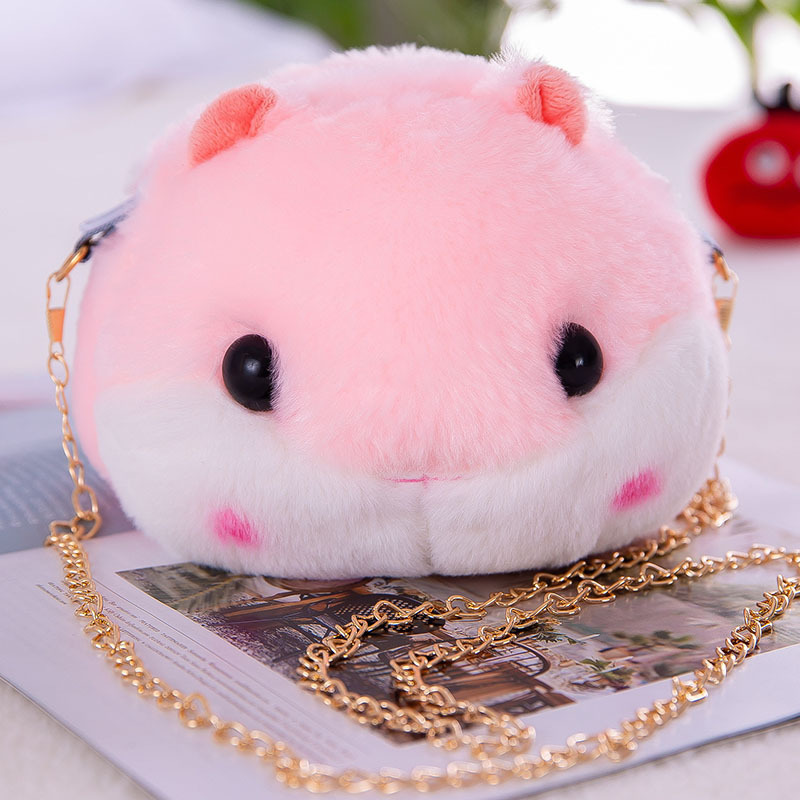 Wholesale Cheap Cute Cartoon school bag animal plush backpack children kids backpack Stuffed Hamster plush backpack