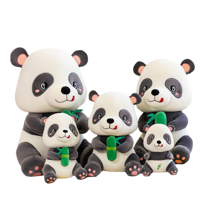 High-quality Stuffed Panda with Bamboo Plush Doll Wholesale Animal Plush Toy for Kids Custom Panda with Bamboo Stuffed Plush Toy