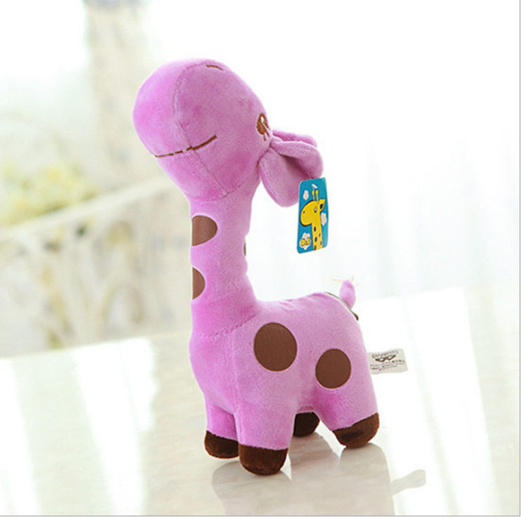 wholesale custom logo colorful giraffe stuffed plush toy cartoon anime plush rainbow giraffe plush toys