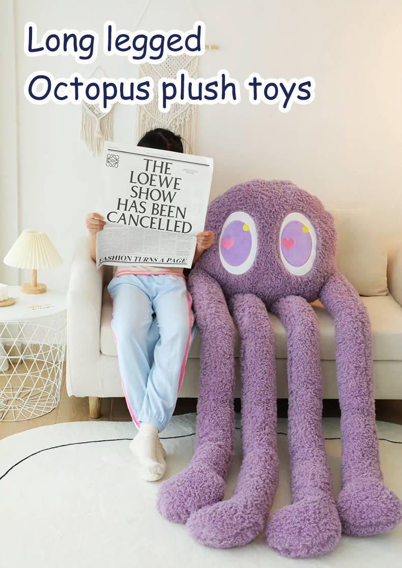 Custom Giant Long Legs Octopus Plush Toys Green Stuffed Animal Octopus Plushie Doll Big Long Octopus Stuffed Plush Toy