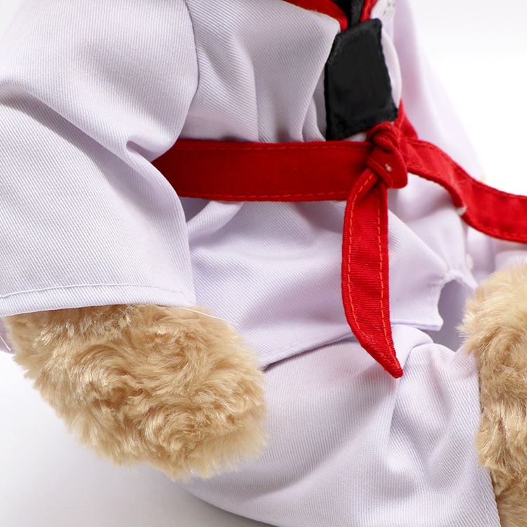 Hot Sale Stuffed Taekwondo Black Bear Plush Taekwondo Teddy Bear Plush Toy Stuffed Taekwondo Plush Bear Toy