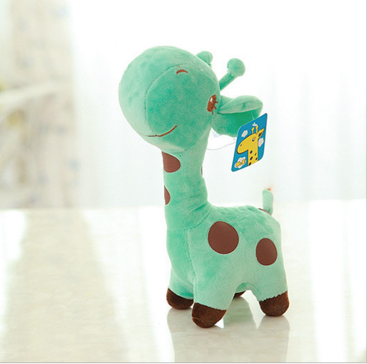 wholesale custom logo colorful giraffe stuffed plush toy cartoon anime plush rainbow giraffe plush toys