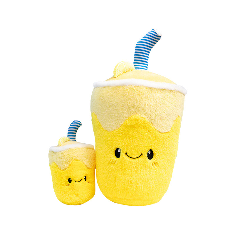 New Design Stuffed Boba Milk Tea Plush Doll Customize Snack Pizza Plush Pillow Toys Cute Boba Food Stuffed Plush Toy