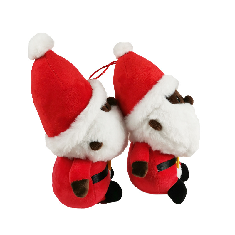 Christmas Black Santa Claus Plushie Decoration Wholesale African Black Santa Claus Stuffed Toy Soft Fabric Santa Plush Toy