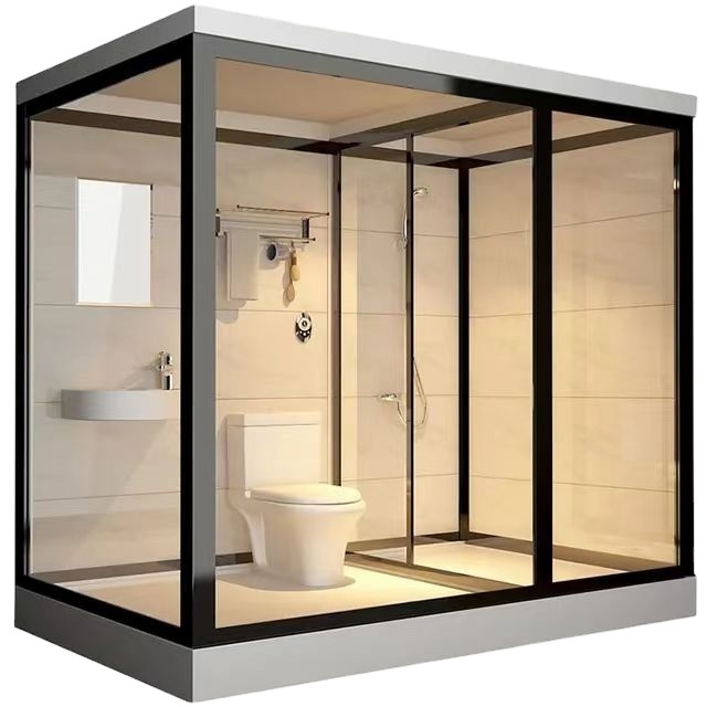 China Supplier prefab bathroom pods Integrated complete all-in-one modular bathroom with toilent and washer basin