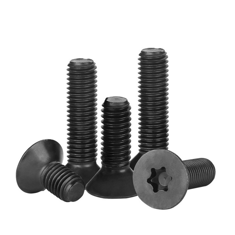 M2 M2.5 M3 M4 M5 M6 M8 M10 DIN 965 Black Coated Stainless Steel Flat Head Machine Torx Countersunk Head Screws