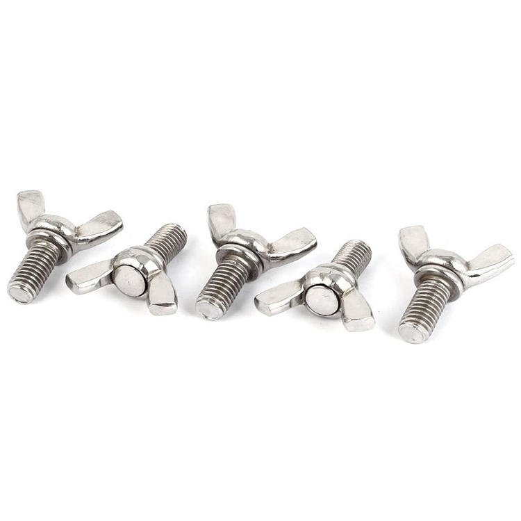 M4 M5 M6 M8 M10 304 Stainless Steel Wing Bolts Butterfly Screws Bolts