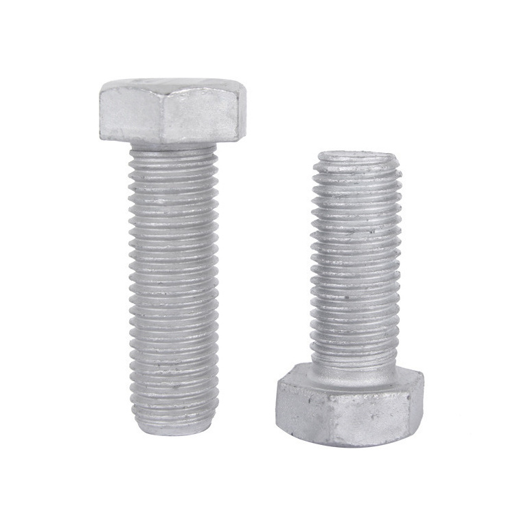 M8 M10 M12 M16 M18 M20 M22 M24 M27 M30-M64 DIN 933 931 4.8 8.8 Class Full Thread Hot Dip Galvanized Hex Bolts with Nuts Washers