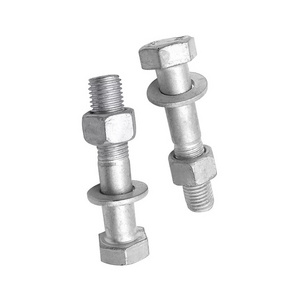 M8 M10 M12 M16 M18 M20 M22 M24 M27 M30-M64 DIN 933 931 4.8 8.8 Class Full Thread Hot Dip Galvanized Hex Bolts with Nuts Washers