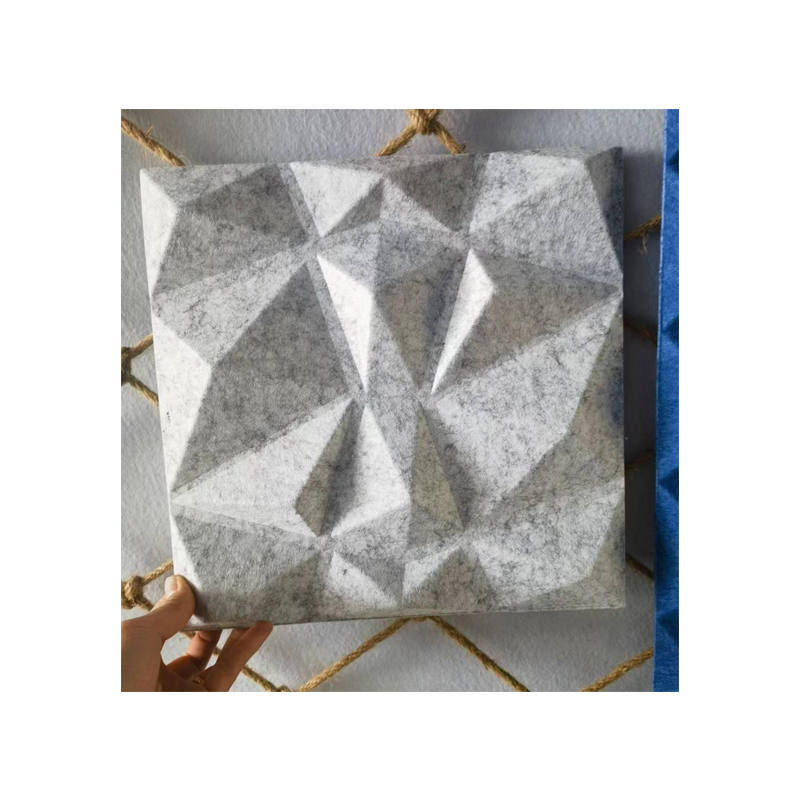 New Fashion 3D Polyester Felt Sound Absorption Wall Tiles Interior Decorative PET 3D Acoustic Panel