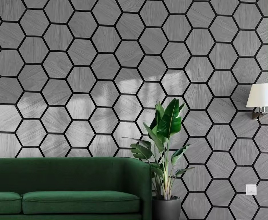 Wood 3d Sound Absorbing Wall Soundproofing Panels Hexagon Wood Wall Decoration acoustic Wall Panel