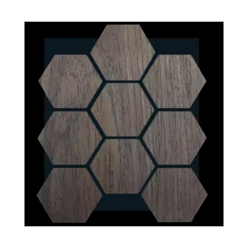 Wood 3d Sound Absorbing Wall Soundproofing Panels Hexagon Wood Wall Decoration acoustic Wall Panel