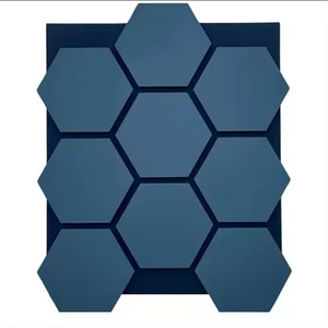 Interior home decoration hexagonal modeling art acoustic panels soundproof wood wall panels