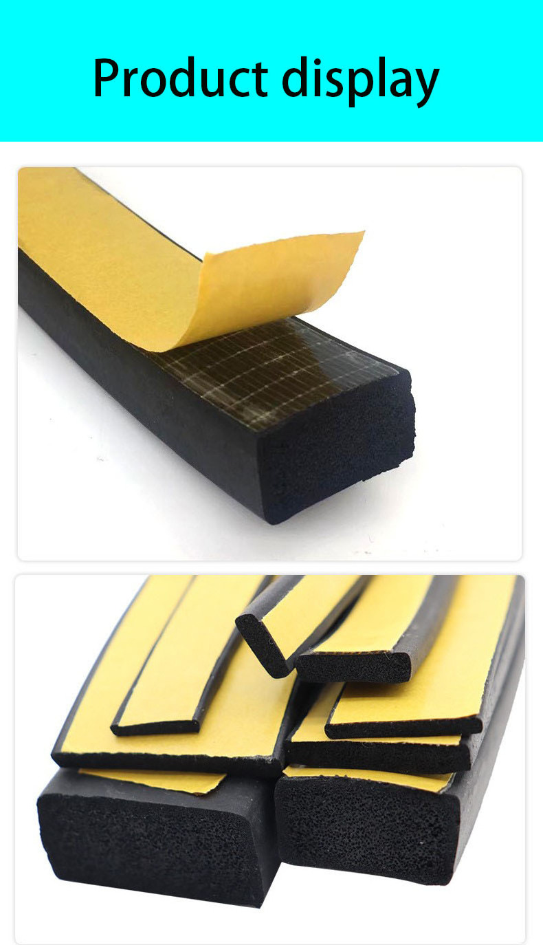 silica gel Yellow Self Adhesive Tape Closed Cell Epdm Adhesive Sponge Foam Rubber Seal Strip