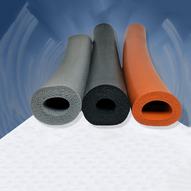 Heat resistant silicone extruded rubber sealing silicone foam sealing tube