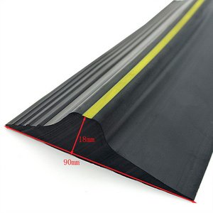 Black PVC Rubber Seal Garage Door Threshold Ramp Weather Strip