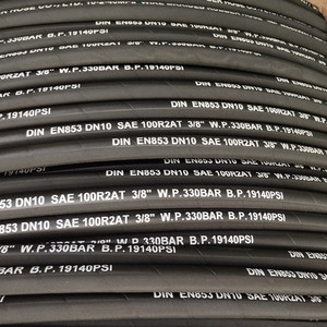 3/16-2" SAE100 R2at 400K High Pressure Steel Wire Braided Reinforced Rubber Hydraulic Hose with Fitting