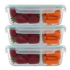 4 pieces glass food container set with BPA free Lock Lid