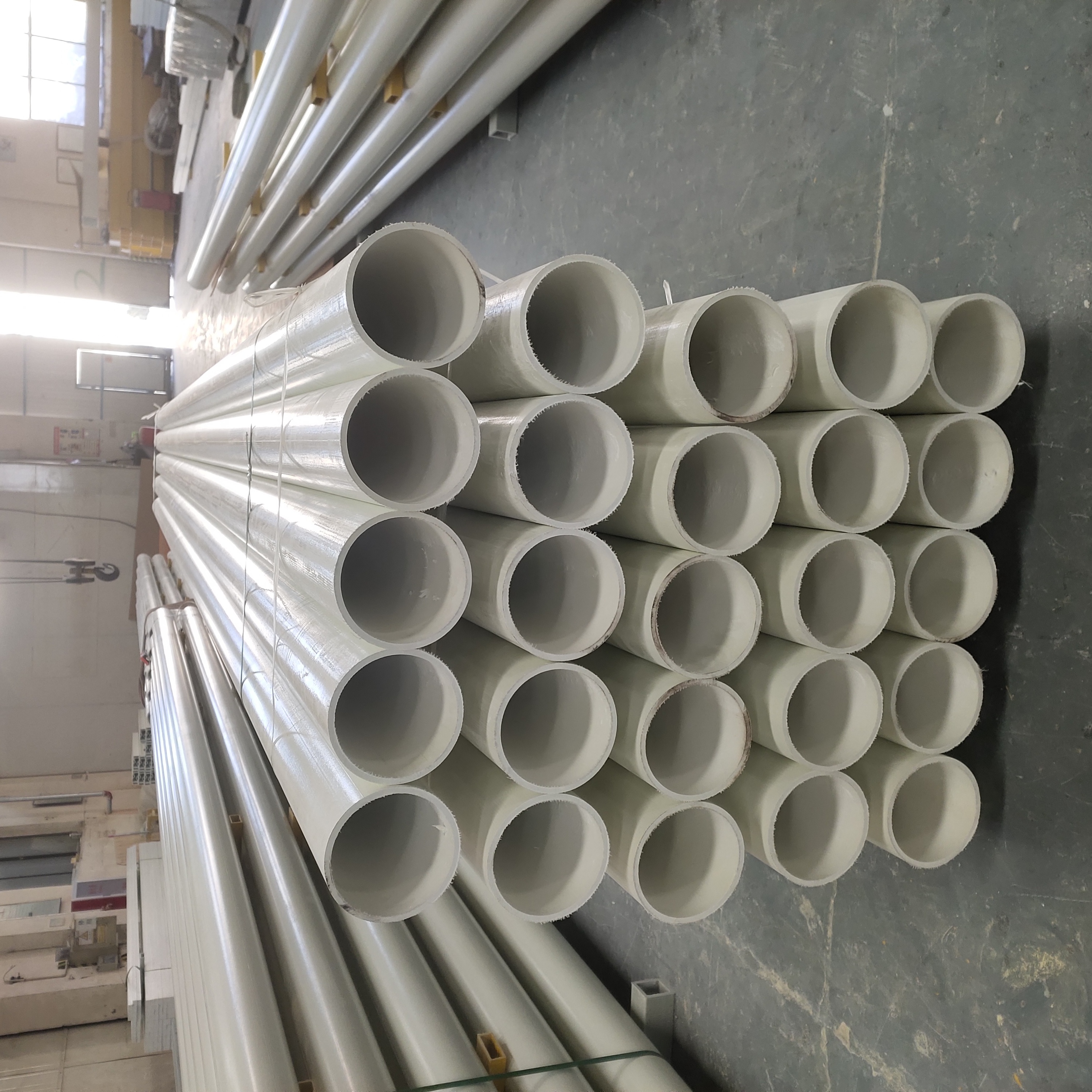 Pultruded FRP GRP fiberglass round tubes 5 inch corrosion-resistant reinforced fiberglass round tube pipe