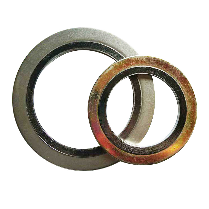 Metal wound gasket with inner and outer rings Graphite reinforced metal gasket