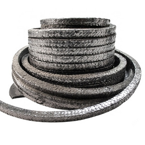 Black PTFE Braided Packing Filled Graphite Gland Packing Seal Yarn Rolls Materials Supply Factory