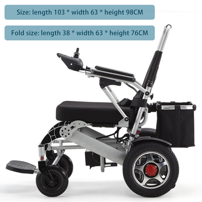 Hot selling light power aluminum alloy electric wheelchair remote wheelchair for disabled