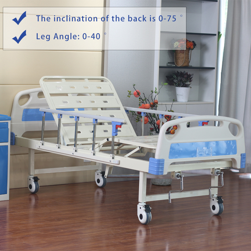 Modern Hospital Furniture Double Cranks Rolling Nursing Home Bed