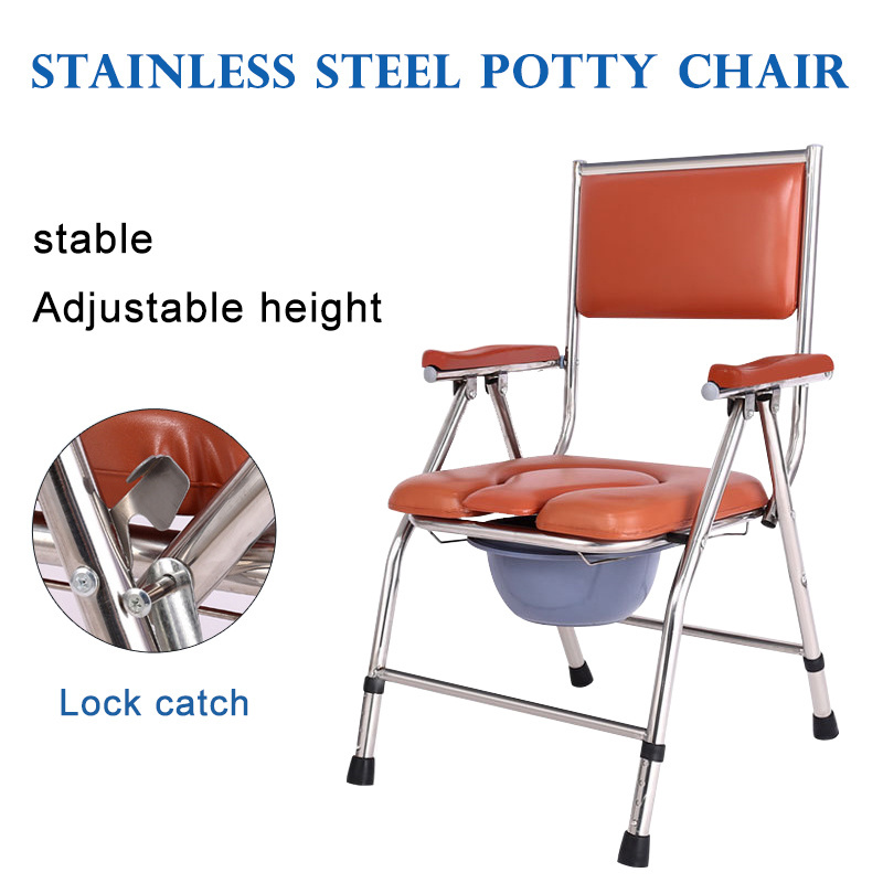 Rolling Shower and Toilet Transport Chair with Wheels and Upholstered Seat for Disabled and Disabled Seniors